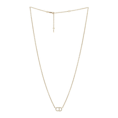 Christian Dior Metal Crystal Clair D Lune Necklace Gold 3 of 5