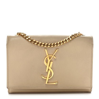 Saint Laurent Grain De Poudre Small Monogram Kate Satchel Nude Powder 1 of 14
