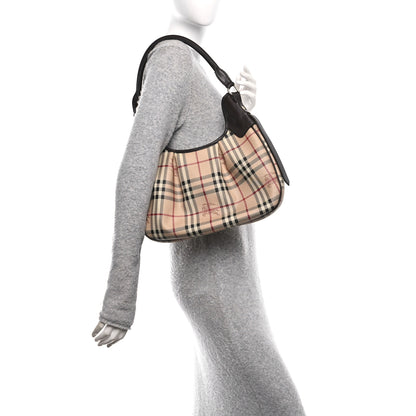 Burberry Haymarket Check Small Brooklyn Hobo Brown 2 of 11