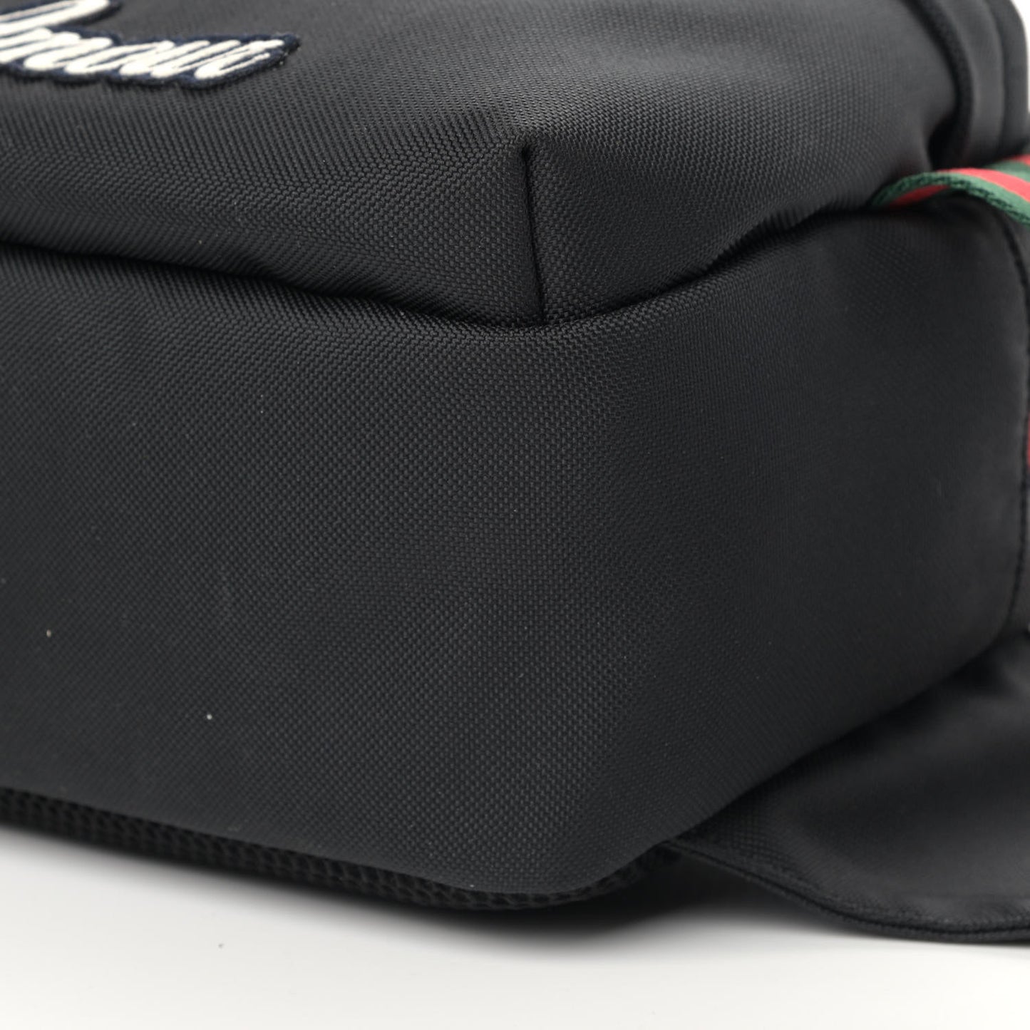 Techno Canvas Web L'Aveugle Par Amour Embroidered Belt Bag Black
