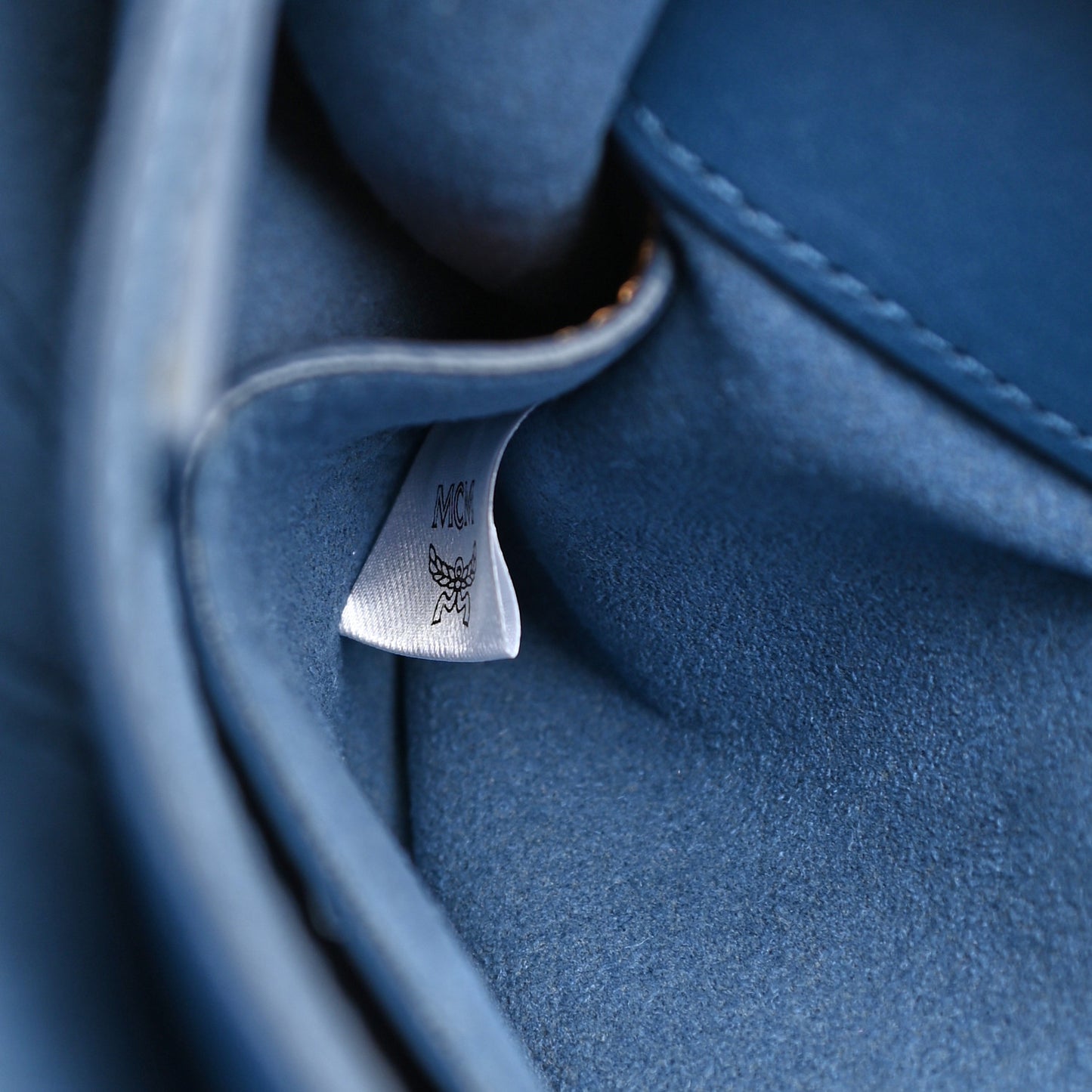 Grained Calfskin Mini Milla Tote Blue