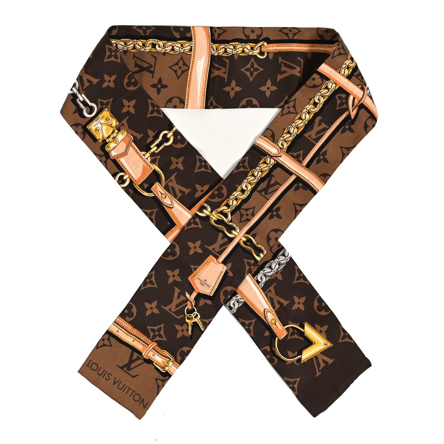 Silk Monogram Confidential Bandeau Brown
