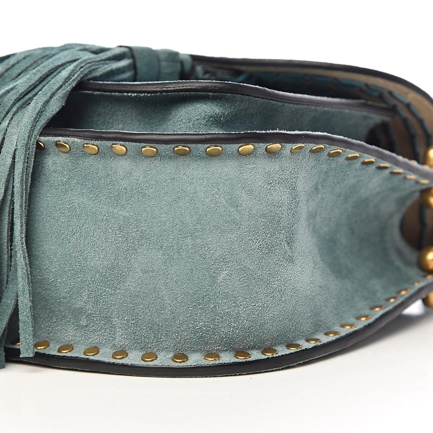 Suede Calfskin Braided Mini Hudson Shoulder Bag Cloudy Blue