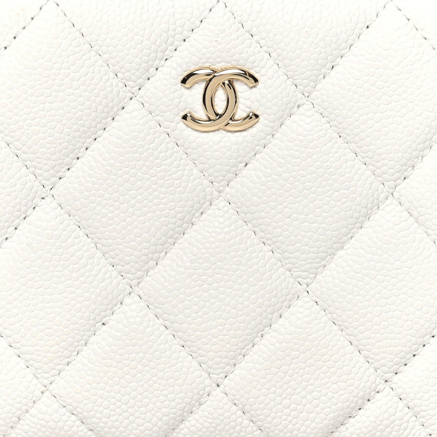 Chanel Caviar Quilted Small Pouch White 8 of 9