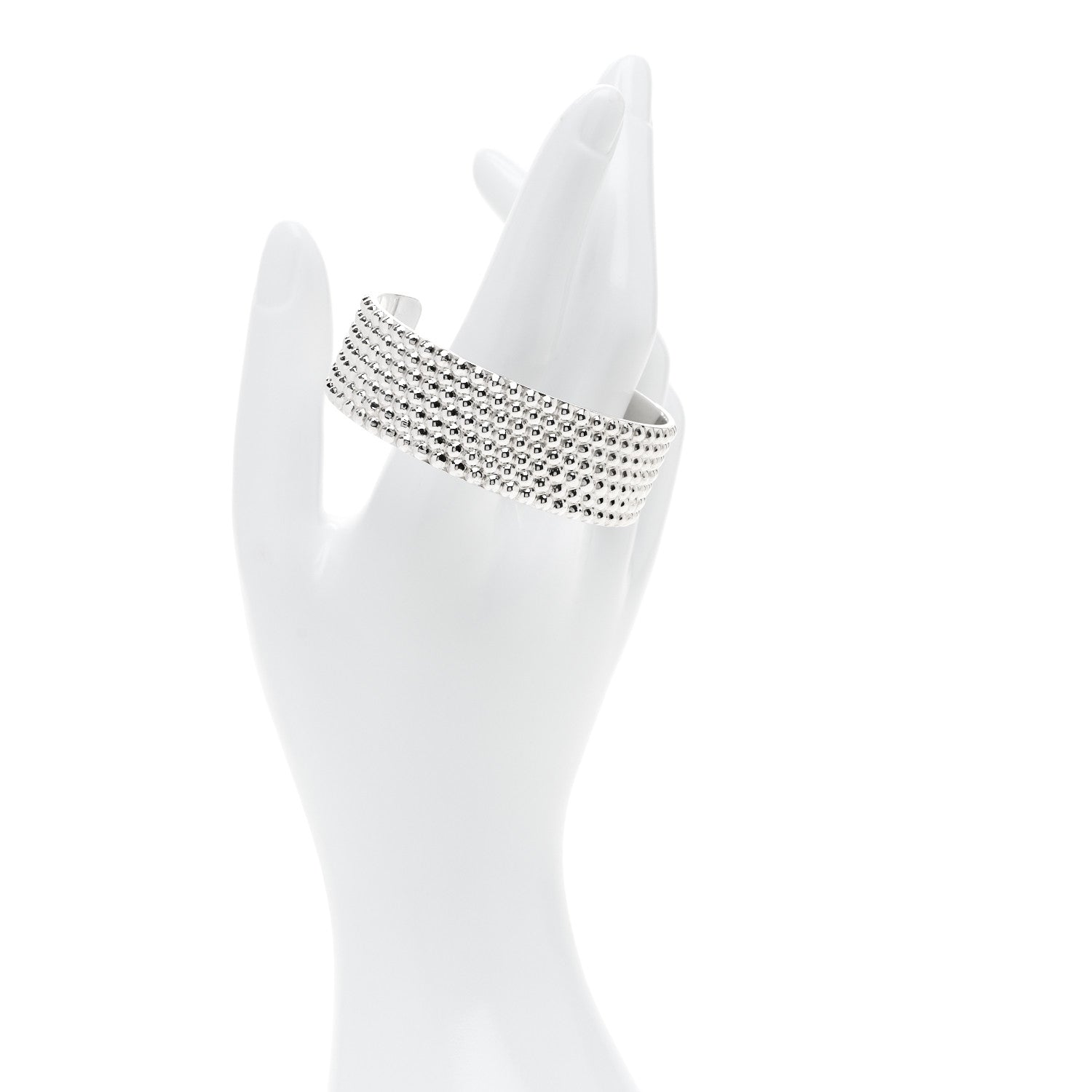 Tiffany Sterling Silver Diamond Point Wide Cuff Bracelet 2 of 5