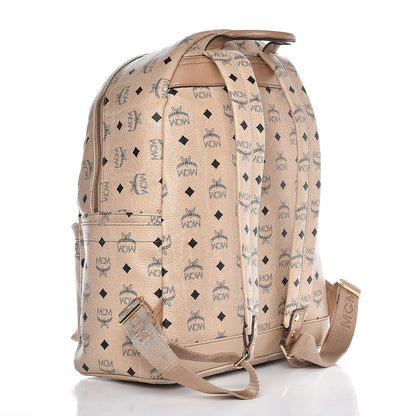 MCM Visetos Medium Studded Stark Backpack Beige 4 of 10
