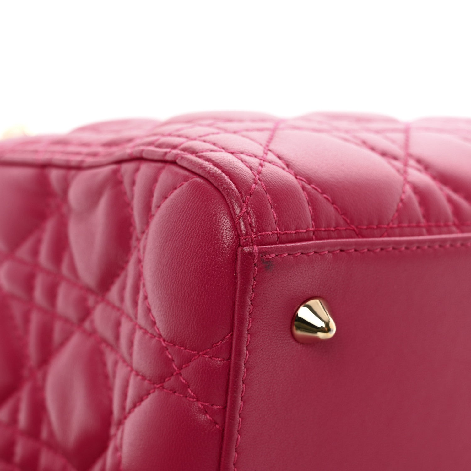 Christian Dior Lambskin Cannage Medium Lady Dior Pink 11 of 13