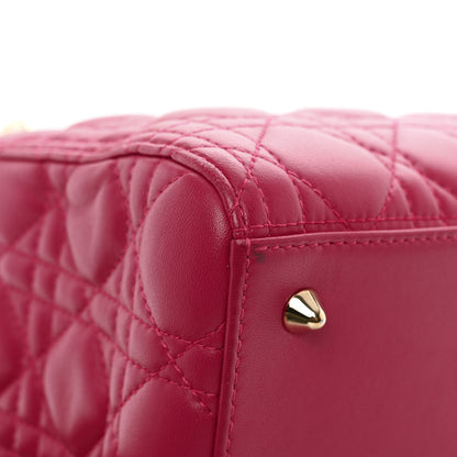 Christian Dior Lambskin Cannage Medium Lady Dior Pink 11 of 13