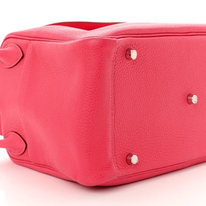 Hermes Taurillon Clemence Lindy 30  Rose Extreme 9 of 12