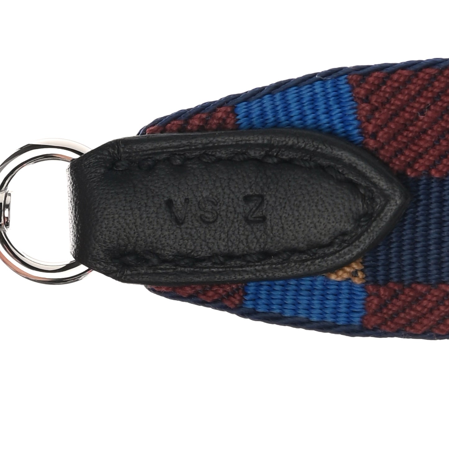 Toile Swift 25mm Maxi Quadrille Shoulder Strap Bleu Billard Biscuit Rouge H Black