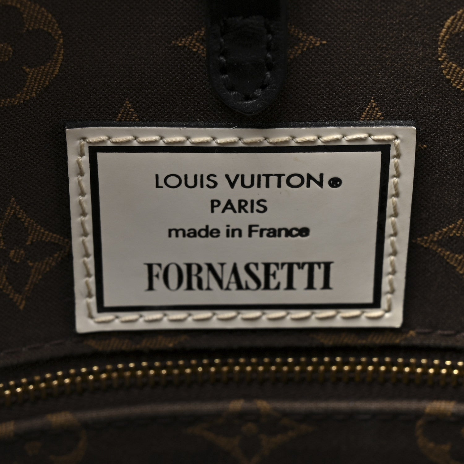 Louis Vuitton X FORNASETTI Calfskin Architettura Onthego MM Black White 6 of 17