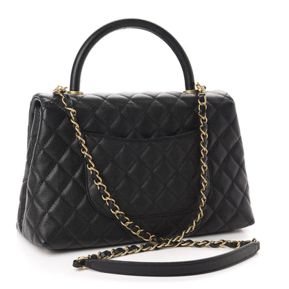 Chanel Caviar Quilted Small Coco Handle Flap Black 3 of 11