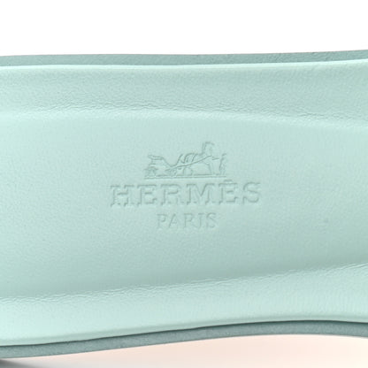 Hermes Epsom Oran Sandals 37 Vert Embrun 7 of 8