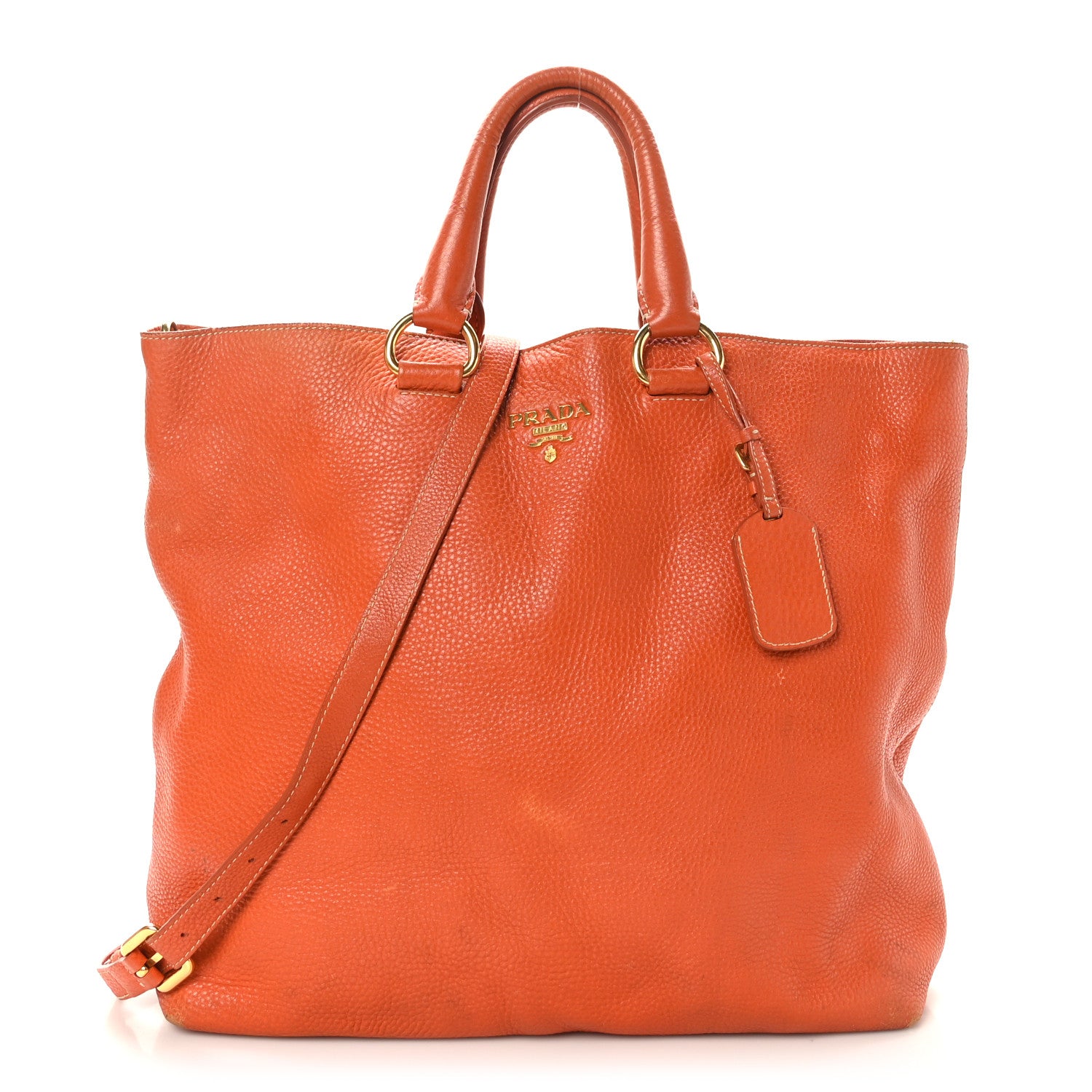 Prada Vitello Daino Tote Rame 1 of 14