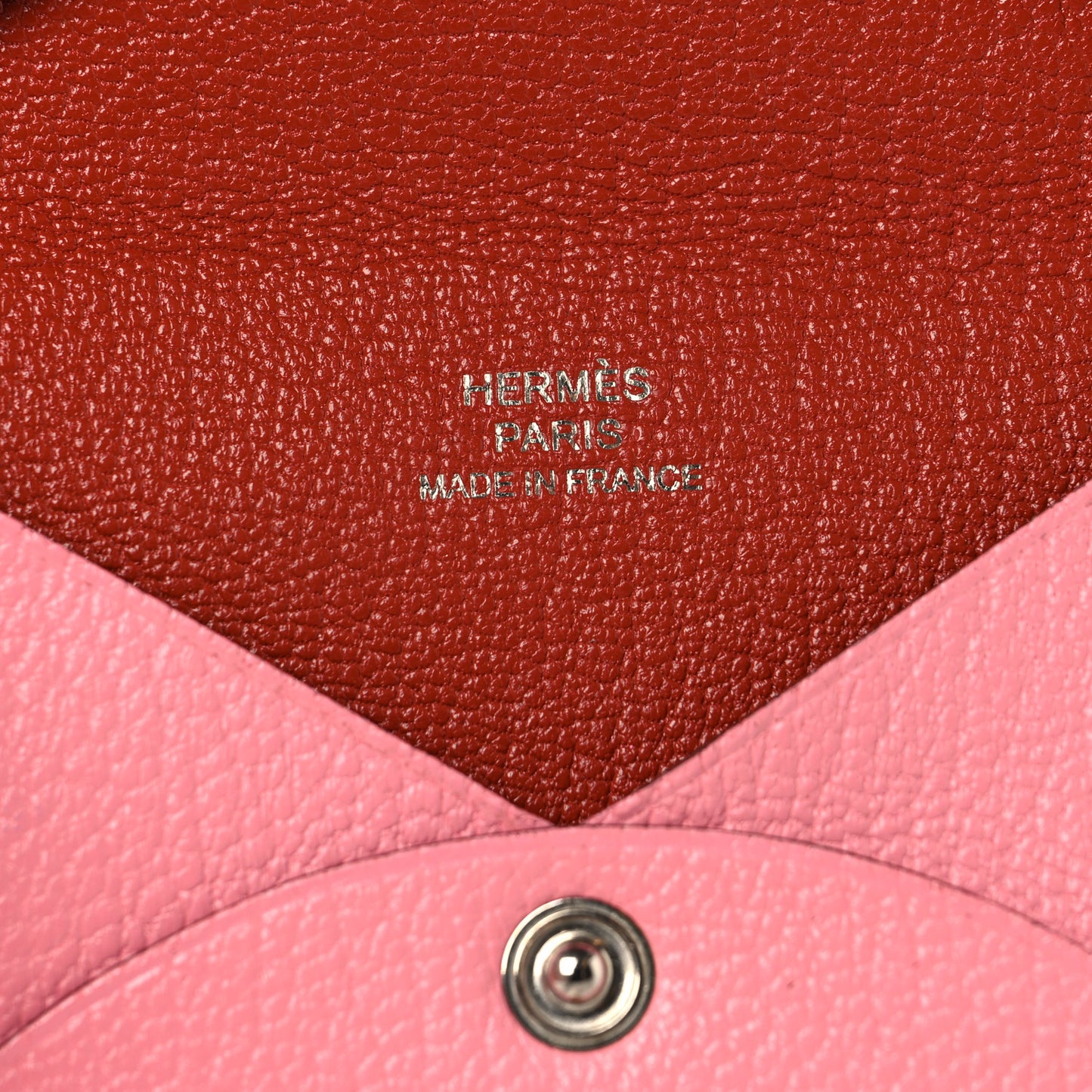Chevre Chandra Verso Calvi Card Case Rose Confetti Brique