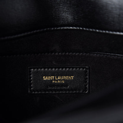Saint Laurent Calfskin Large Monogram Sunset Black 9 of 11