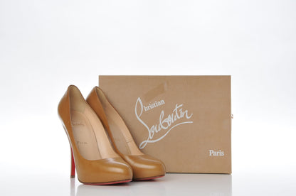 Christian Louboutin Kid Feticha 120 Pumps 40 Camel 11 of 13