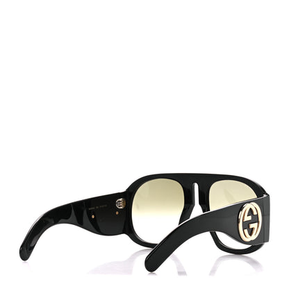 Gucci Oversized Aviator Sunglasses GG0152S Black 4 of 9