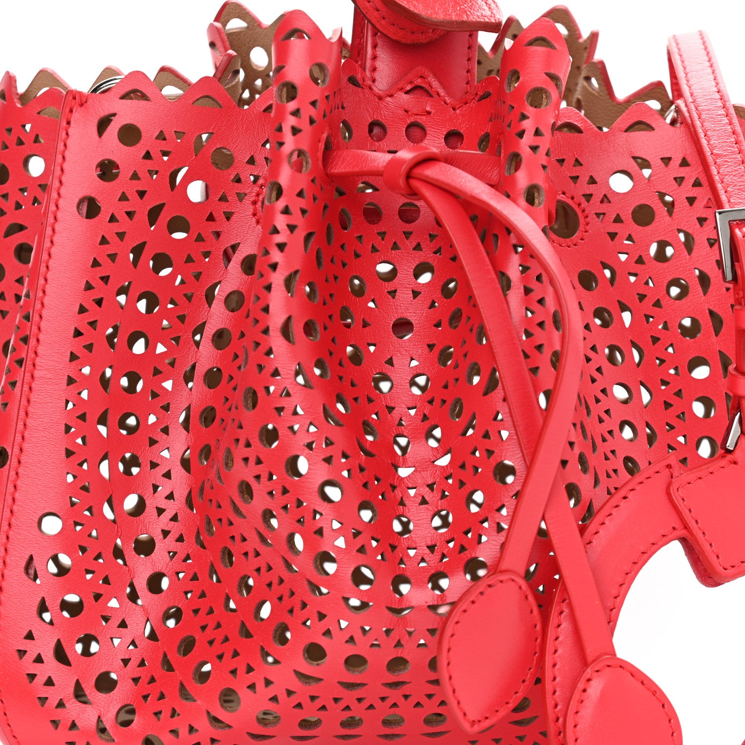 Alaia Calfskin Vienne Rose-Marie 19 Bag Red 7 of 9