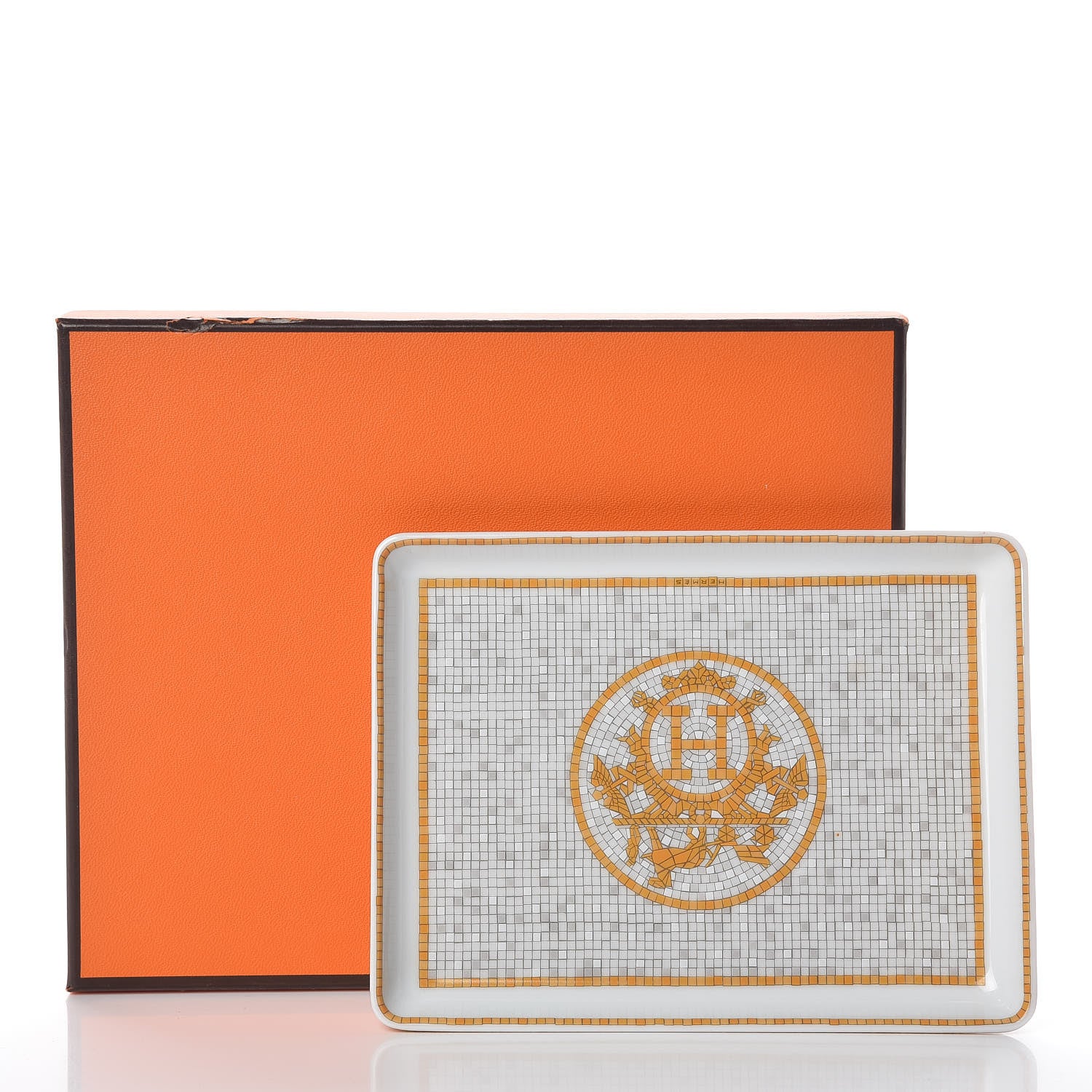 Hermes Porcelain Mosaique au 24 Sushi Plate 5 of 5