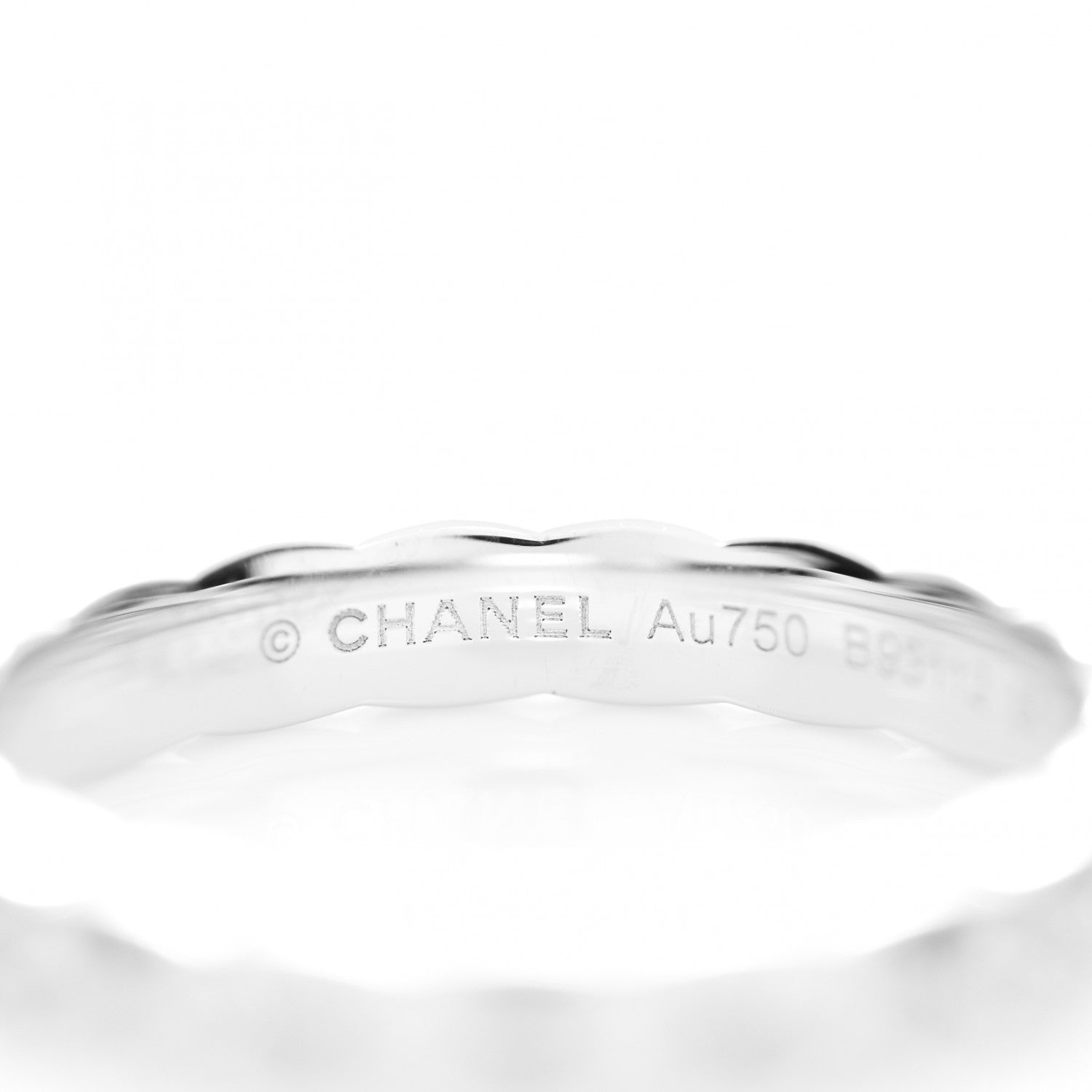 Chanel 18K White Gold Diamond Mini Coco Crush Ring 54 6.75 4 of 6