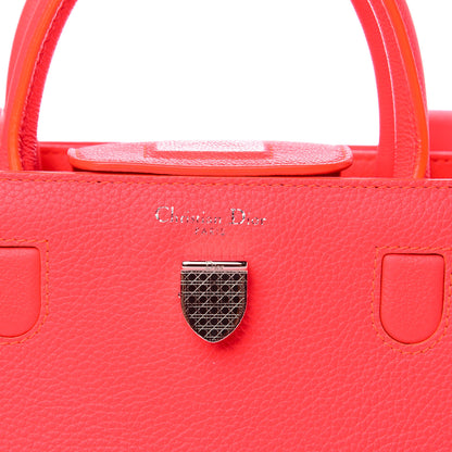Christian Dior Grained Calfskin Mini Diorever Flap Fluorescent Goji Pink 6 of 11