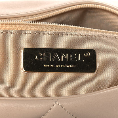 Chanel Lambskin Quilted Large Chanel 19 Flap Beige 6 of 12