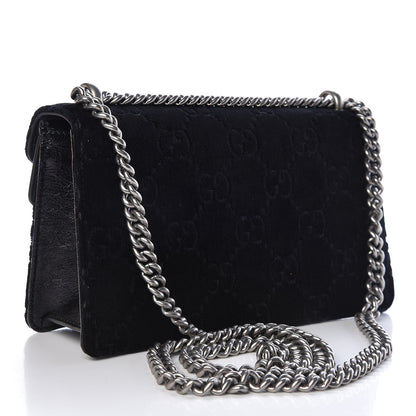 Gucci Velvet Skipper Crystal GG Monogram Small Dionysus Shoulder Bag Black Black Diamond 3 of 10
