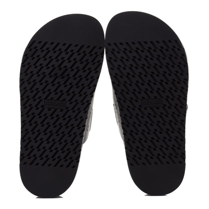Hermes Calfskin Womens Chypre Sandals 35 Black 5 of 9