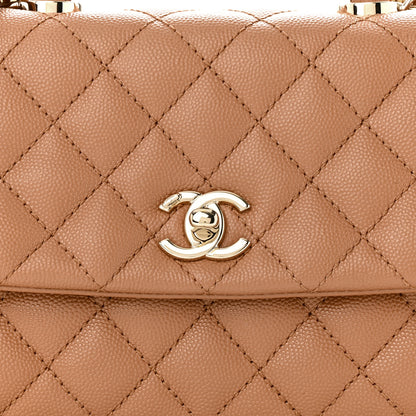 Chanel Caviar Quilted Mini Coco Handle Flap Brown 8 of 11