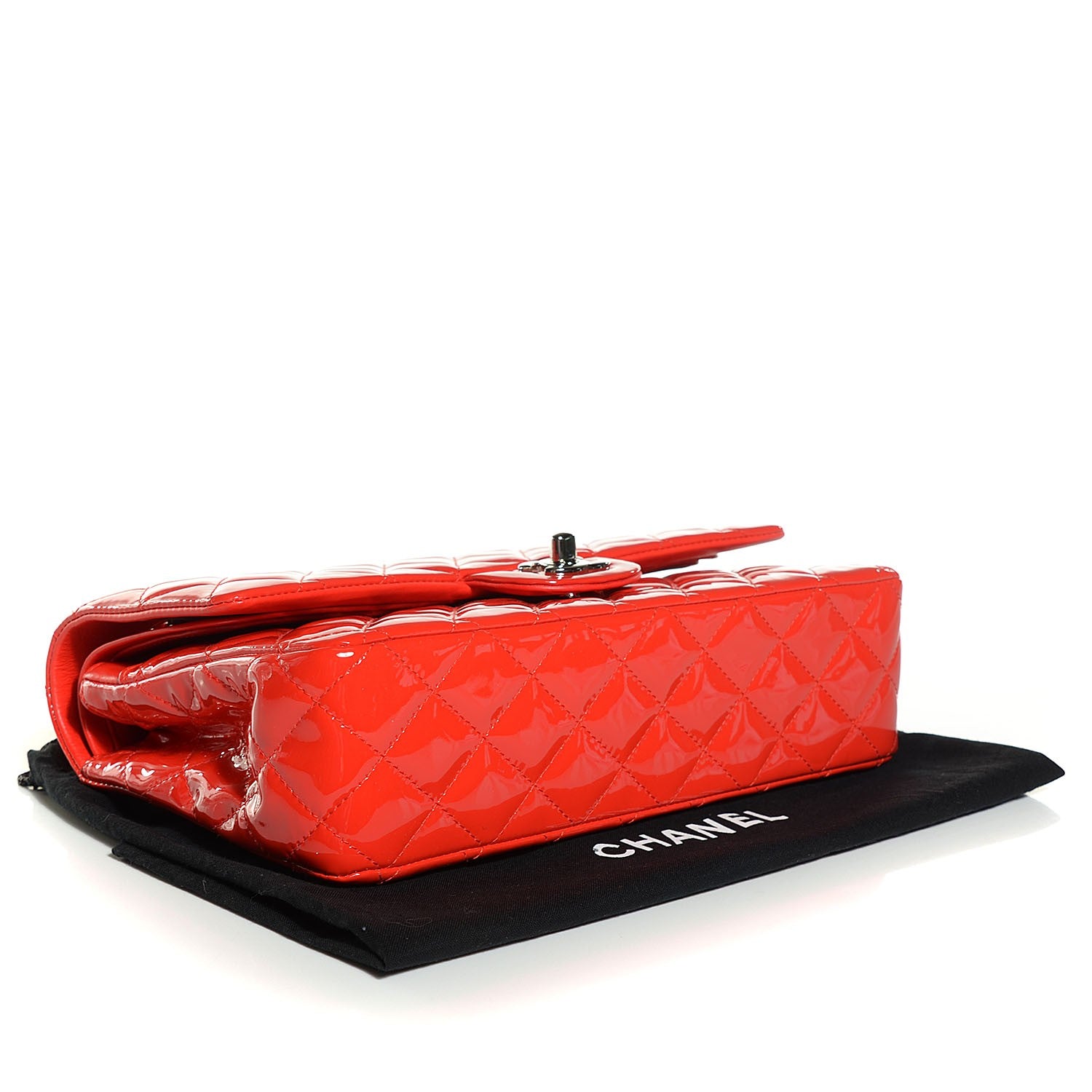Chanel Patent Calfskin Quilted Medium Double Flap Red 4 of 8