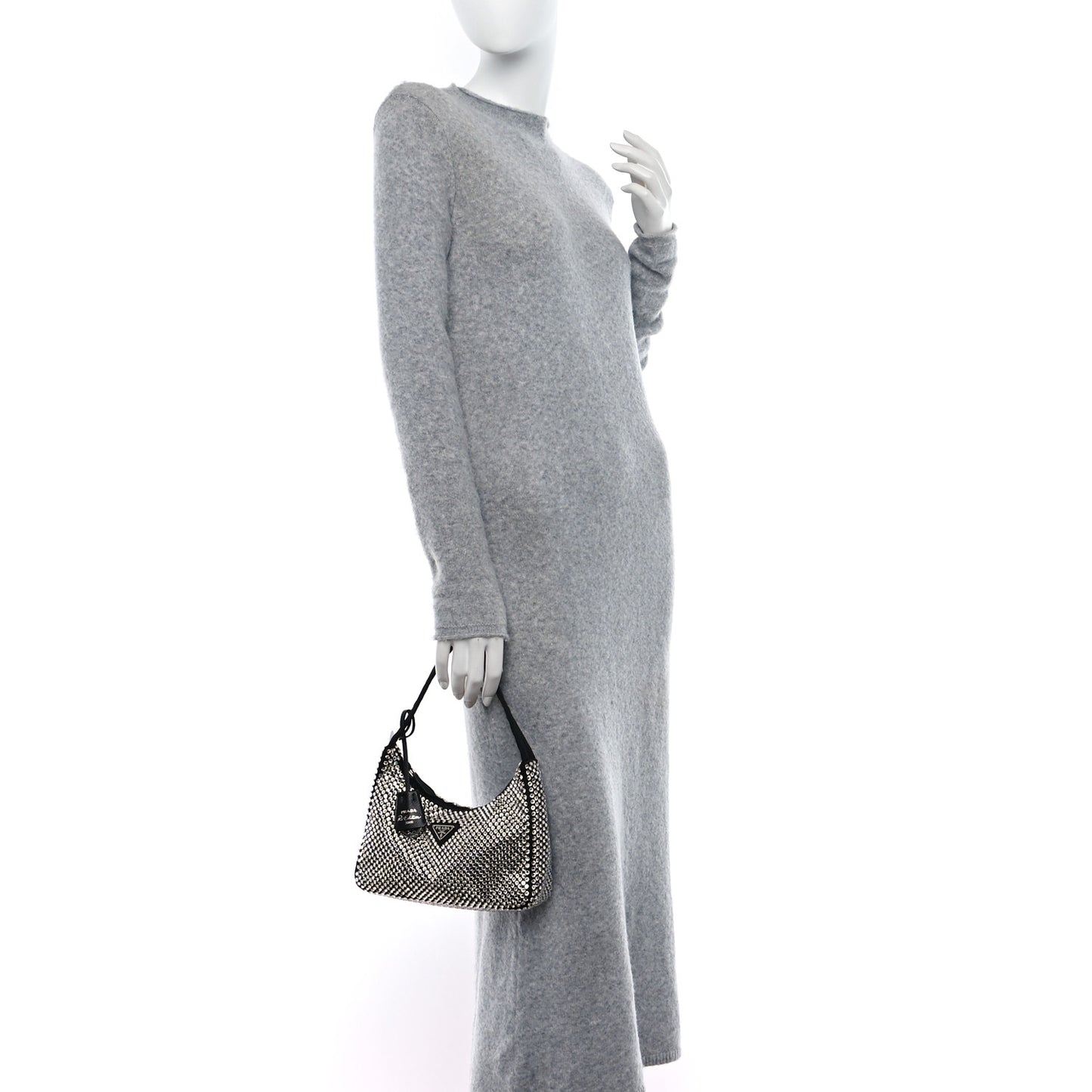 Satin Crystal Mini Re-Edition 2000 Bag Cristal