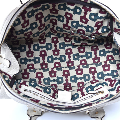 Gucci Calfskin Guccissima Signoria Bowler Bag Off White 5 of 9