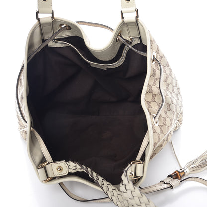 Gucci Monogram Peggy Braided Tote Off White 5 of 19
