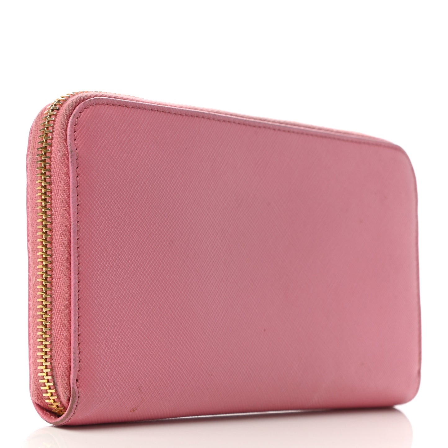 Saffiano Metal Zip Around Wallet Geranio