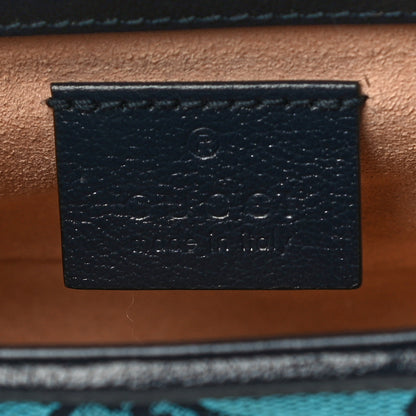 Gucci Monogram Multicolor Matelasse Diagonal Super Mini GG Marmont Shoulder Bag Light Blue 6 of 11