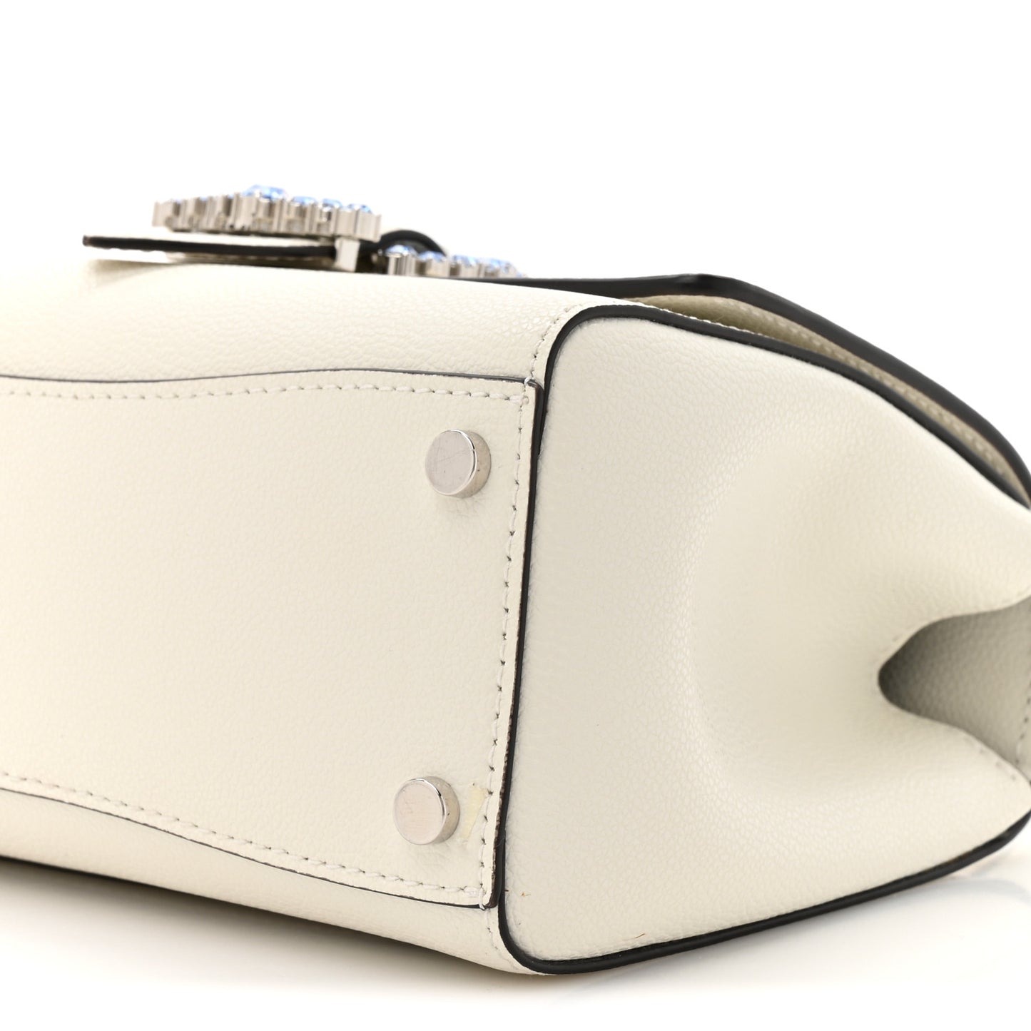 Calfskin Crystal Small Cheri Top Handle Bag
