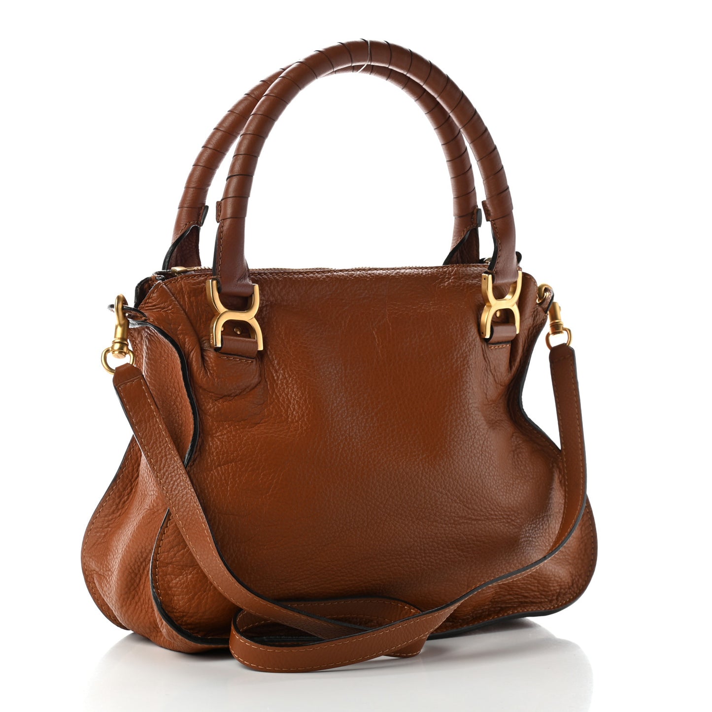 Calfskin Medium Marcie Satchel Tan