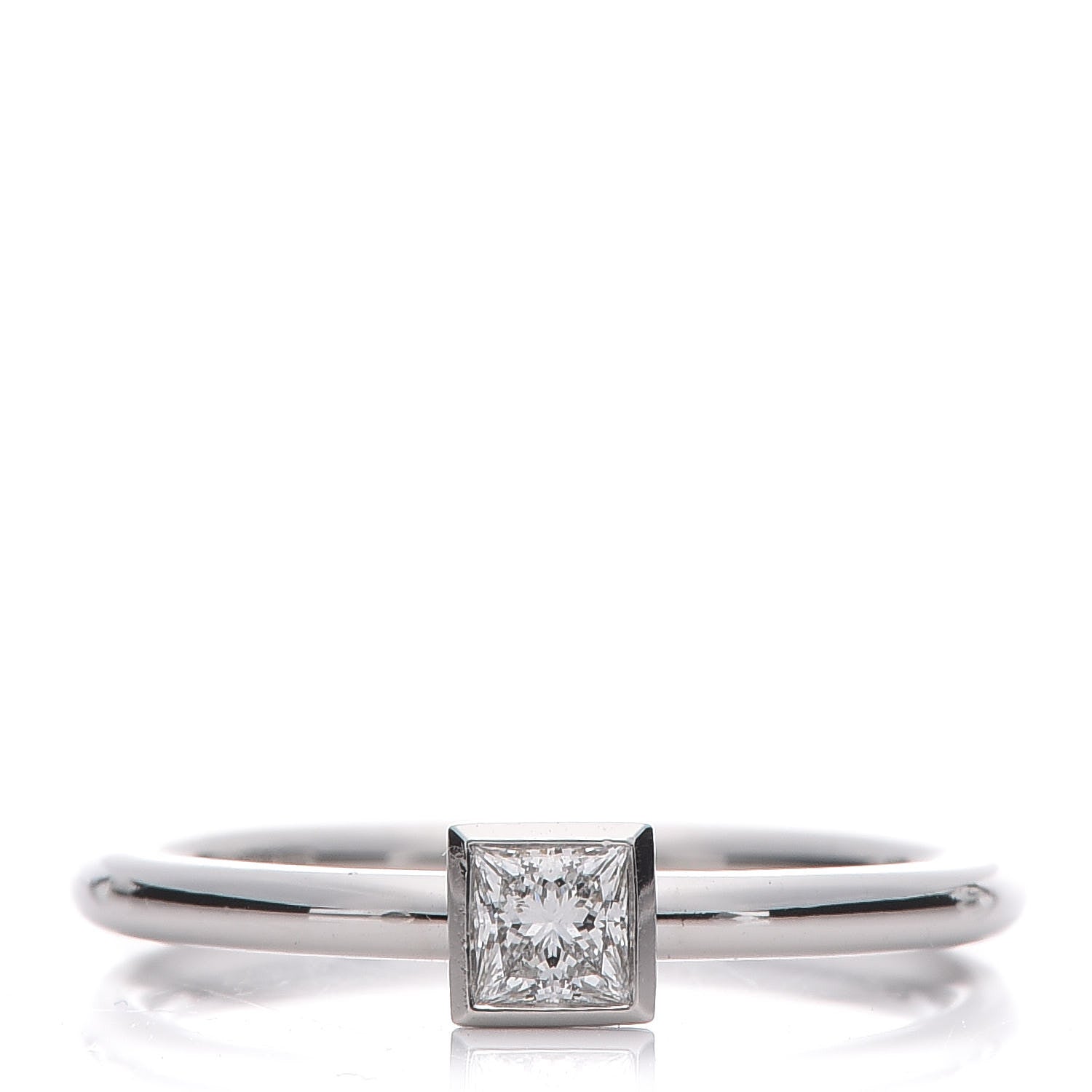 Tiffany Platinum Diamond .19ct Bezet Ring 49.3 5 1 of 6