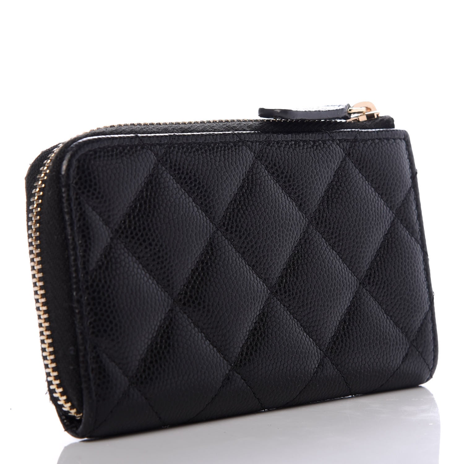 Chanel Caviar Quilted Zipped Key Holder Case Black 4 of 8