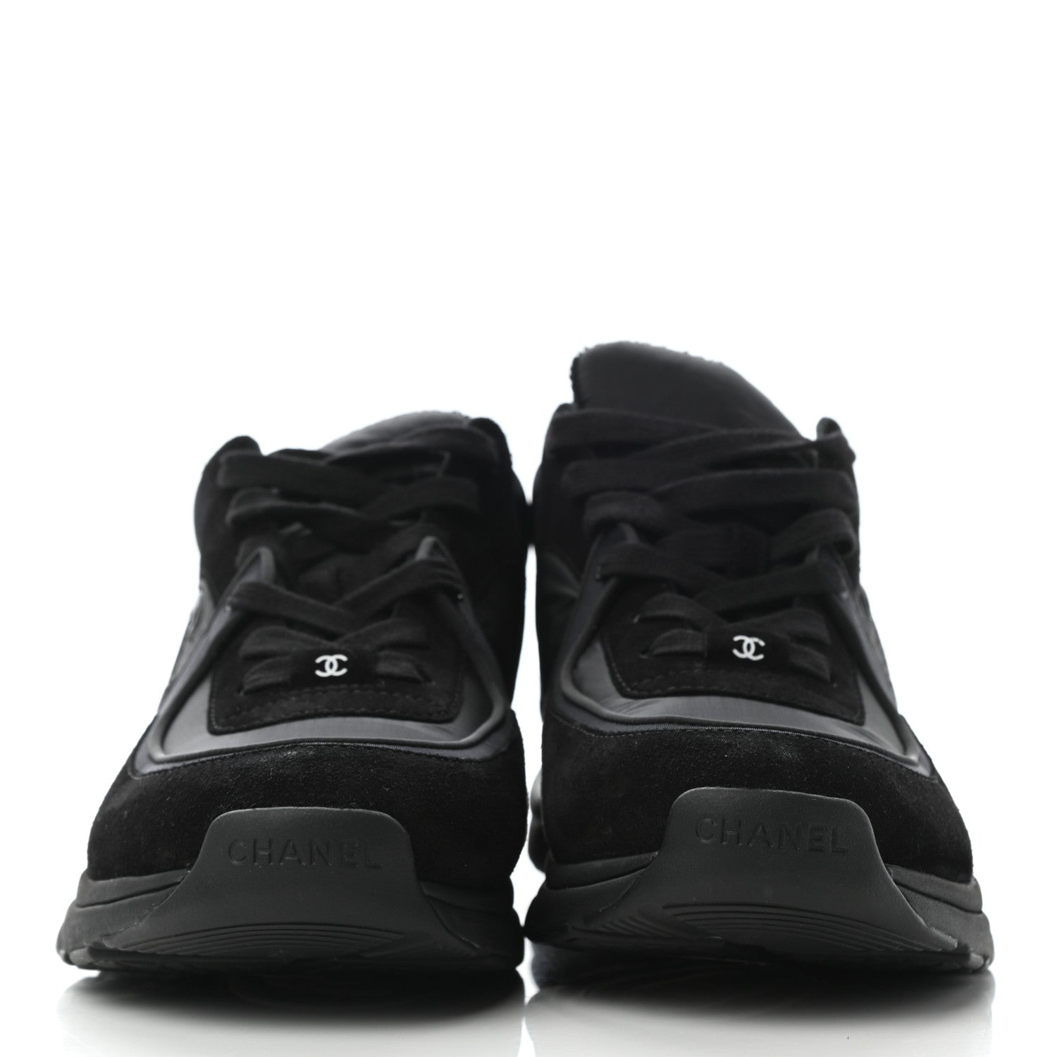 Chanel Kid Suede Calfskin Mens Sneakers 41 Black 4 of 8
