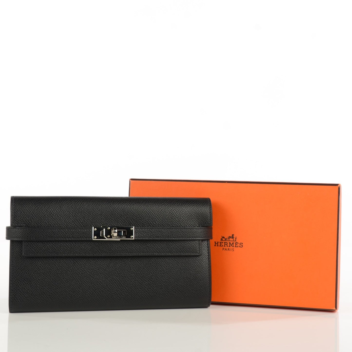 Epsom Kelly Longue Wallet Black