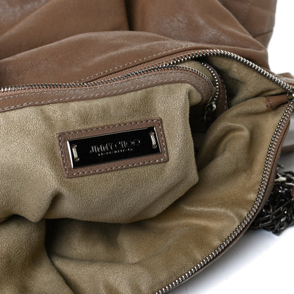 Jimmy Choo Lambskin Biker Hobo Beige 5 of 24