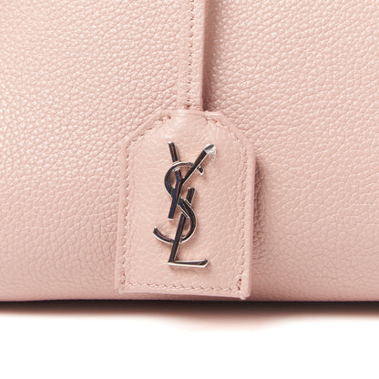 Saint Laurent Grained Calfskin Small Cabas Rive Gauche Rose 7 of 9