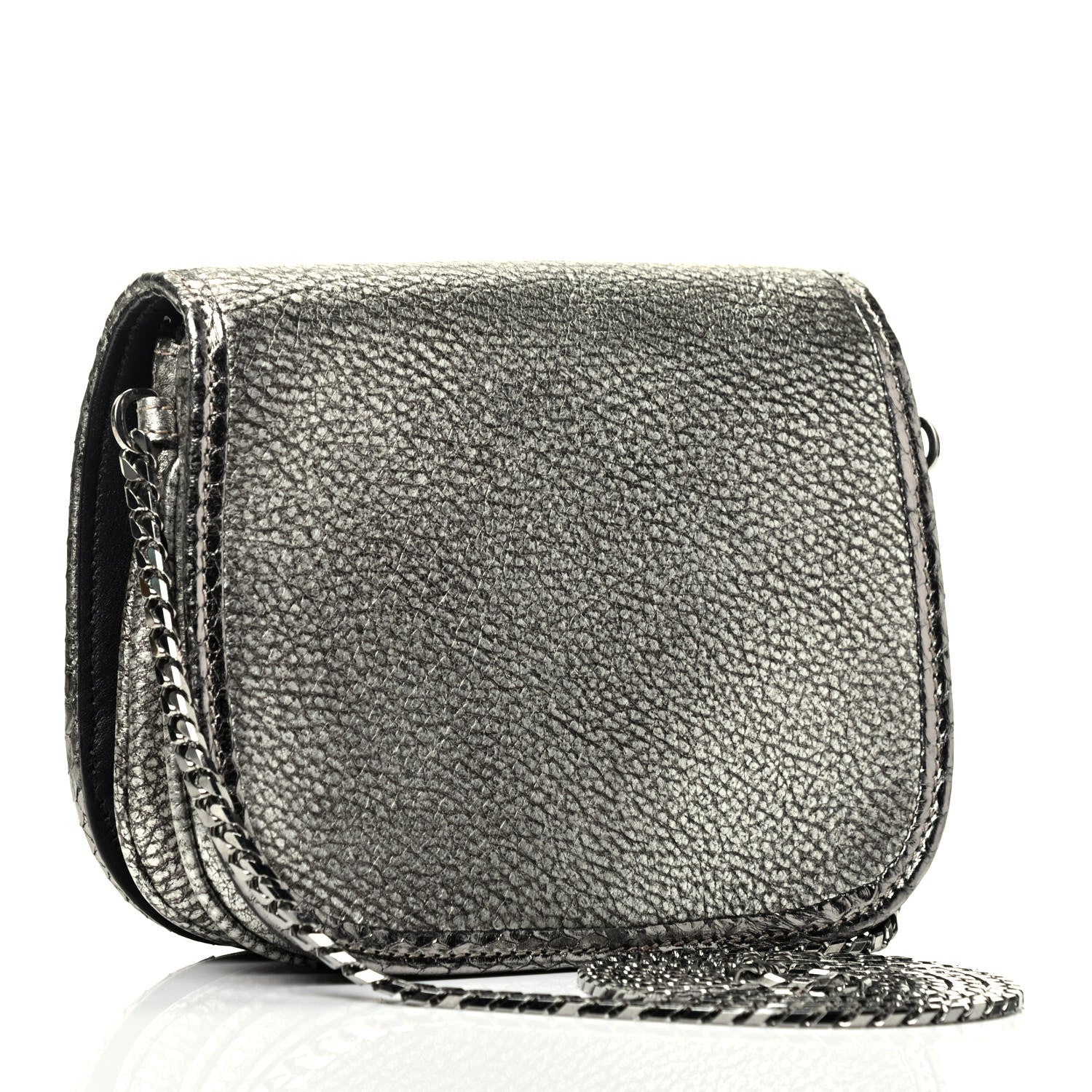 Jimmy Choo Metallic Elaphe Zadie Crossbody Bag Silver 2 of 4