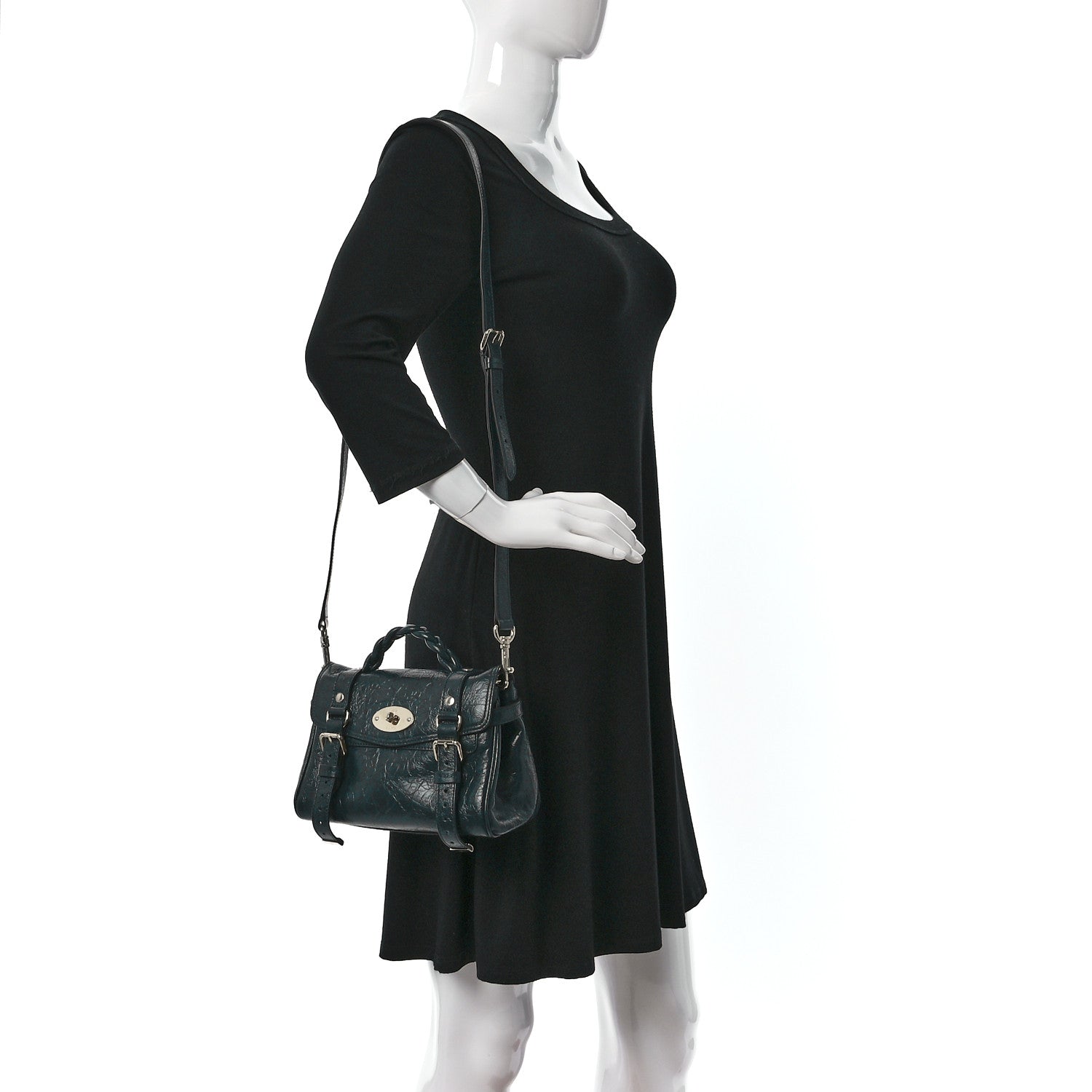 Mulberry Crinkled Calfskin Mini Alexa Mulberry Green 2 of 13