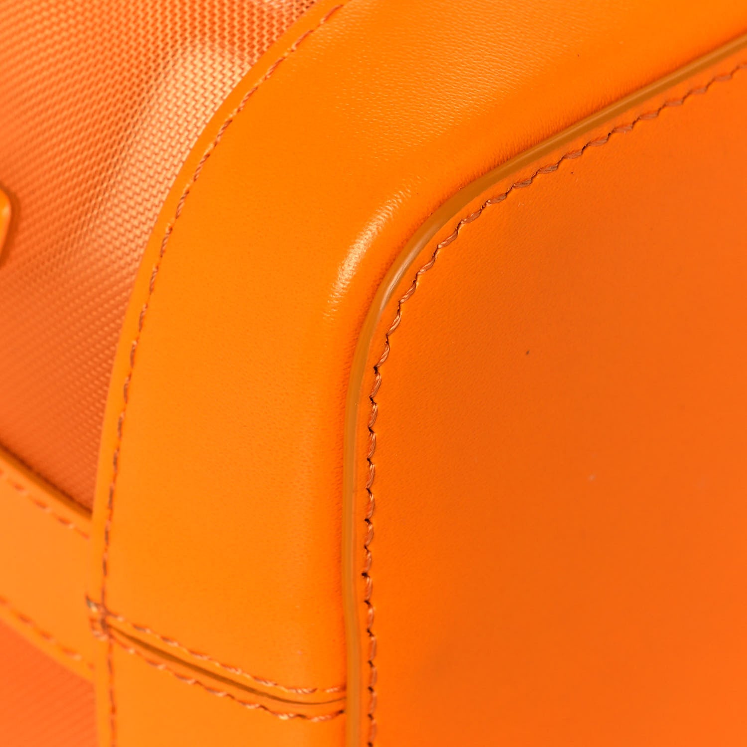 Fendi Mesh Vitello King F is Fendi Logo Embroidered Mini Mon Tresor Bucket Bag Aranciata Clementime 7 of 10