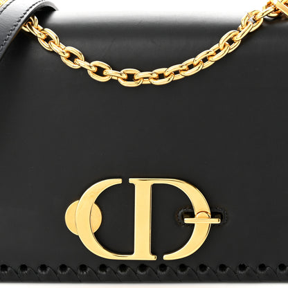 Christian Dior Calfskin Braided 30 Montaigne Chain Flap Bag Black 8 of 10