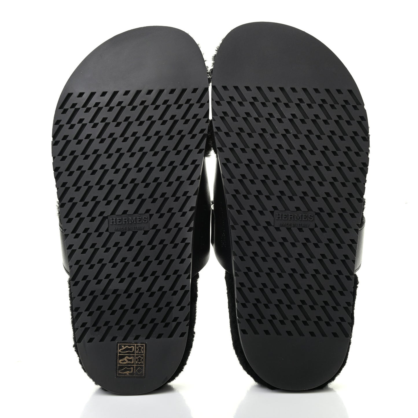 Calfskin Woolskin Womens Chypre Sandals 37 Black