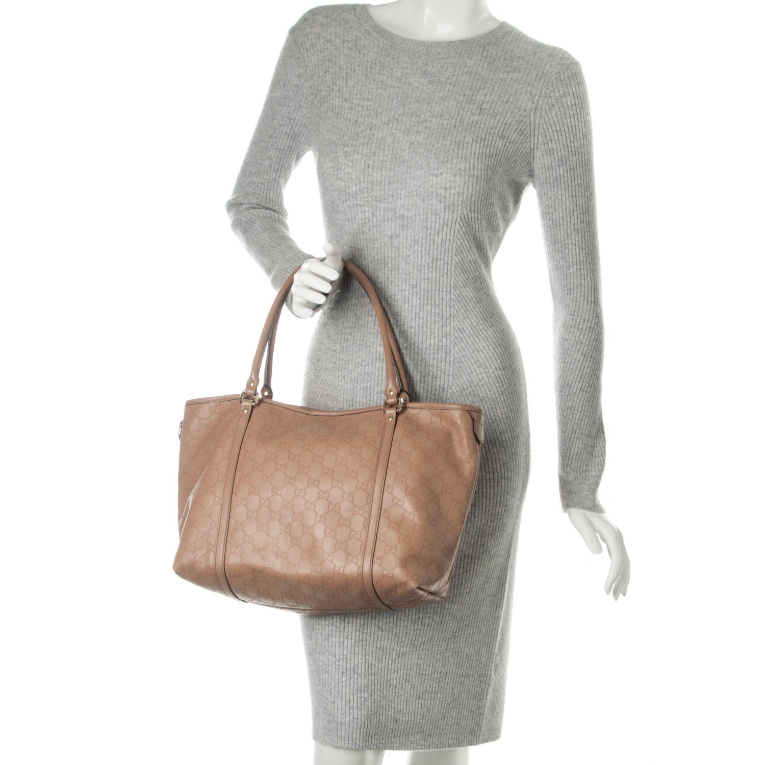 Gucci Guccissima Vitello Tender Medium Joy Tote Winter Rose 2 of 7